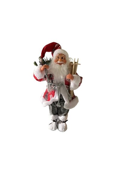 BLA BLA FOAM Decorative Santa Claus figurine with skis and tree, 50 cm