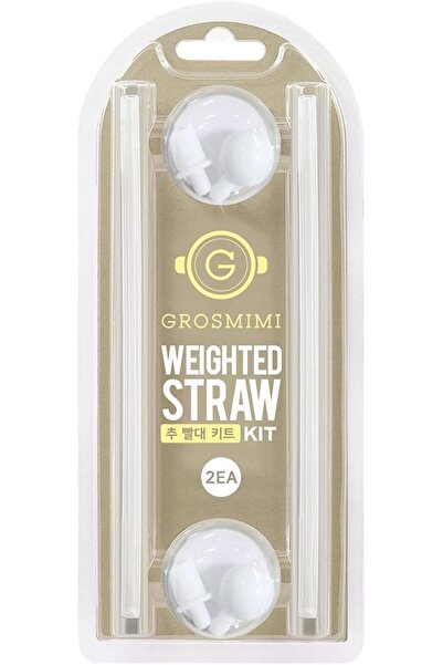 GROSMIMI Weighted Straw Kit (Twin Pack), Silicone Gravity Ball Straw Replacement for Sippy