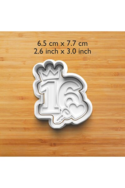 Hobist 16 Years Old Birthday Cookie and Fondant Mold