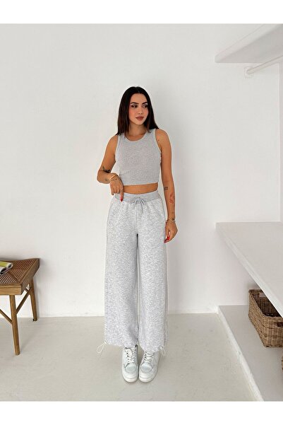 gozdefashion Women's 3 Thread Sweatpants with Stoppers