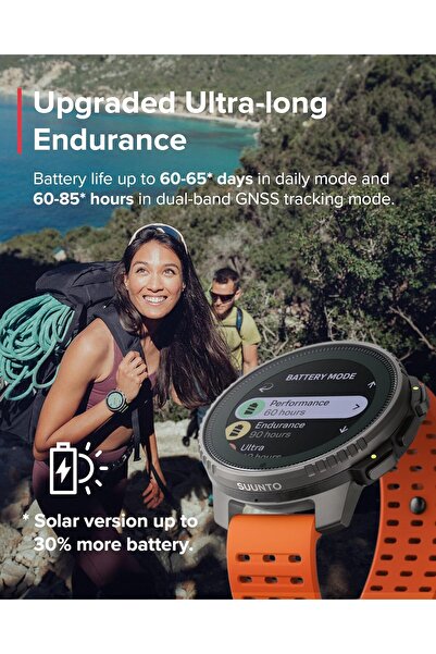 Suunto Vertical: Adventure GPS Watch, Large Screen, Offline Maps, Solar Charging