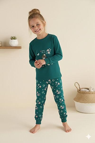 ROSAMİNA Little Garden Fairy 100% Cotton Girls' Pajama Set