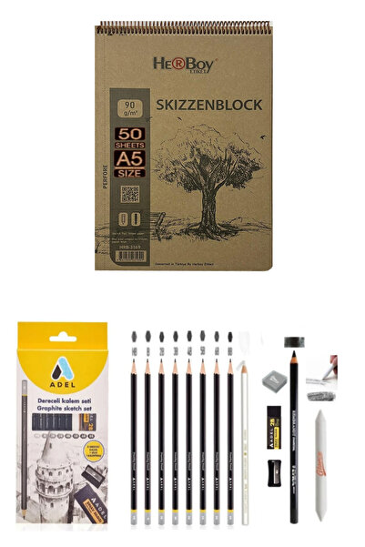 GLANCE Herboy Skızzenblock A5 90Gr Kraft Dik Spr 50Li