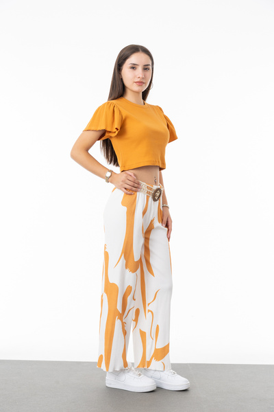 Asortix Girl's 100% Cotton Corded Fabric Model Top and Bottom Set