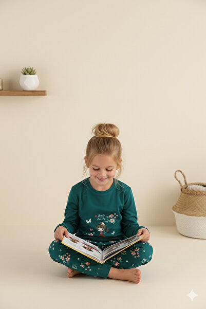 ROSAMİNA Little Garden Fairy 100% Cotton Girls' Pajama Set