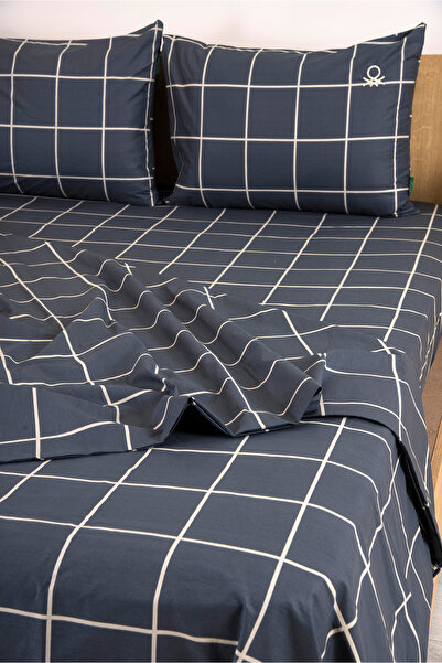 Benetton Home Gray Striped Single Ranforce Duvet Cover Set