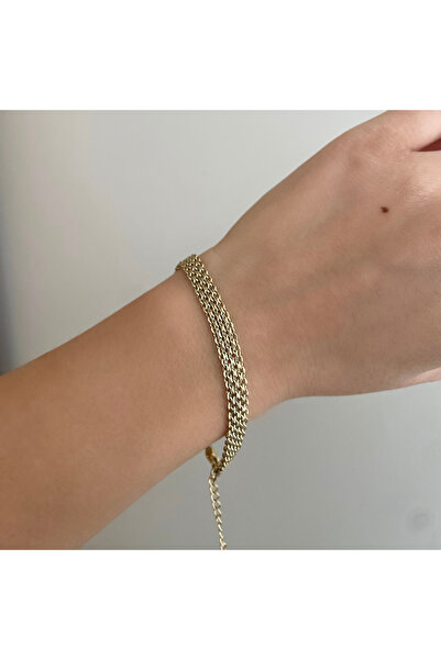 nerora Kararmaz Çelik Hasır Örgü Bileklik (18 cm)