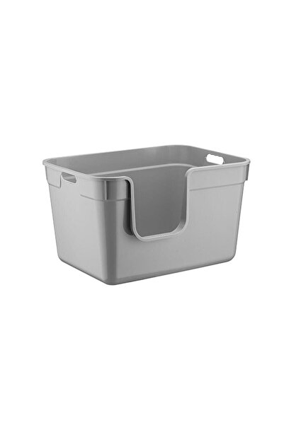 Herniks Tanos Yarı Açık Kedi Tuvaleti 54x40x32 - Gri