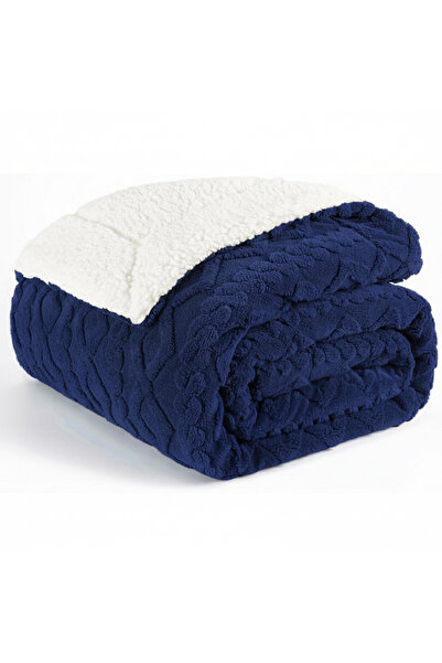 Fabienne Jacquard Sherpa Blanket Single Size 160x220cm Throw Blanket Reversible Flannel Fleece Blanket Warm