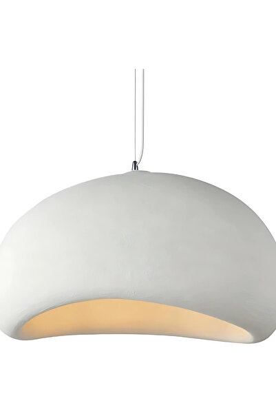 ETRONIK Wabi-Sabi Pendant Light, Handmade Ceramic Hanging Lamp for Dining Room, Living Room, Bedroom (60CM)