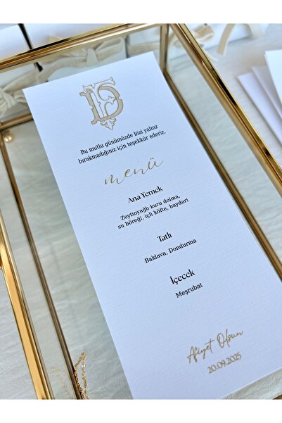 aysdesignnn Menü kartı 10 adet