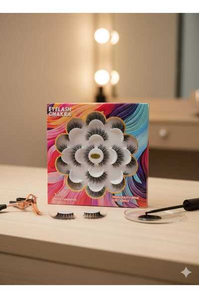 Fırsatkolik 7 Çift Doğal İpek Takma Kirpik 3D 30 Hacimli