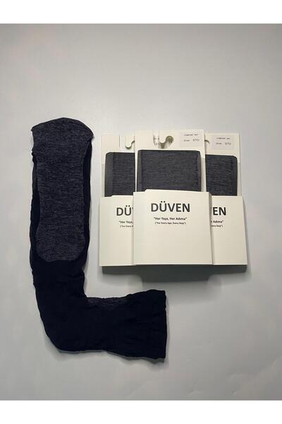 DÜVEN 3-пакет удобни памучни чорапи с черна подметка до коляното