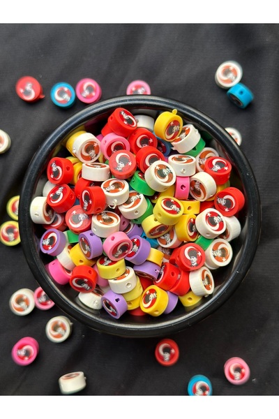 Bijumix Aksesuar 100 Adet Mustafa Kemal Atatürk Kil Fimo Boncuk – 10 mm – El ...