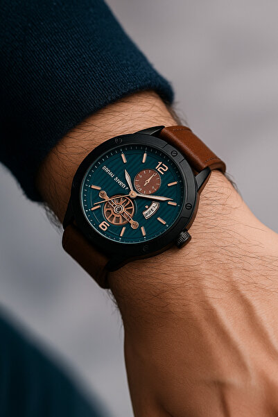 G Sport POLO Leather Cord Luxury Men's Calendar Wristwatch