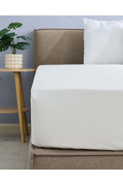 REDTAG White Fitted Sheet (King Size)