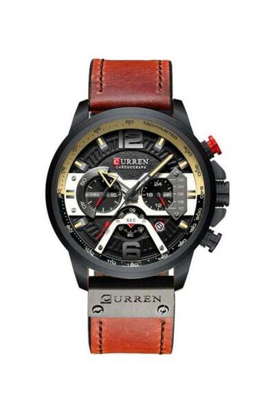 Curren Men's Leather Chronograph Wrist Watch 8329