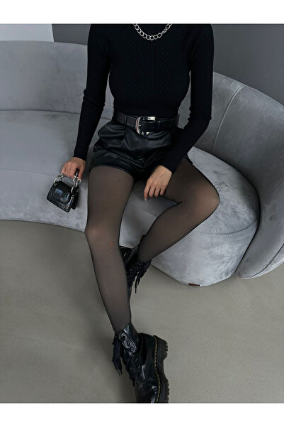 Boubon Co Women's Black Skin-Colored Plush-Lined Warm Thick Thermal Black-Skin Socks Pantyhose