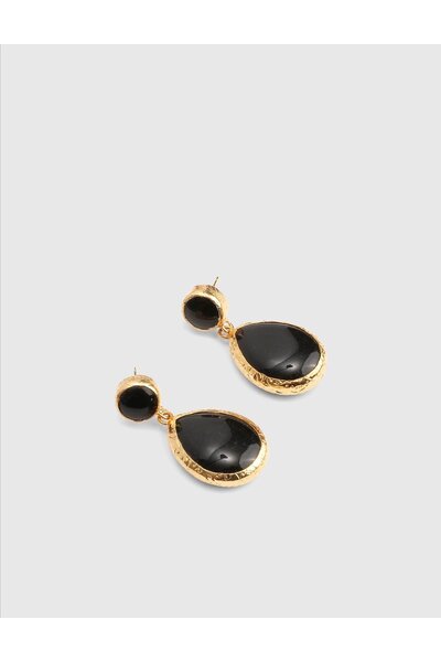 İLVİ أقراط نسائية سوداء من كورال