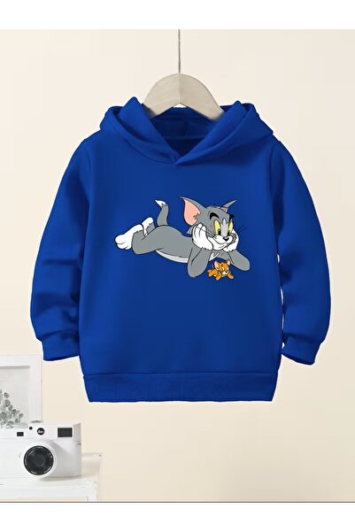 oneagılyazı Hanorac Tom și Jerry B cu imprimeu Chic K cu glugă pentru copii