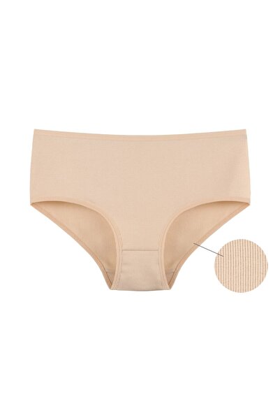 Donella 5-Pack Large Size Cotton Stretch Fabric Ribbed Knit Women's Panties 2532t