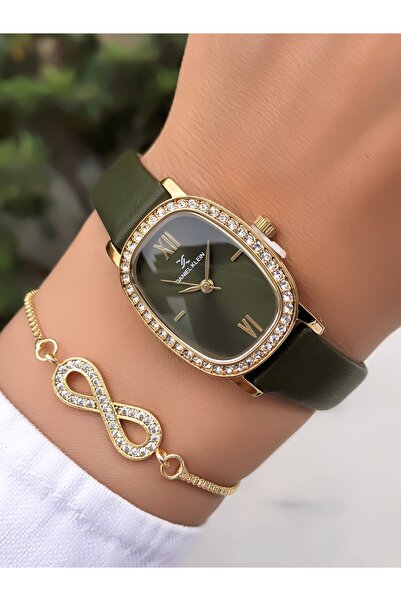 Daniel Klein Kadın Kol Saati Deri Kordon Gold Renk Hediye Bileklik DKF83C1