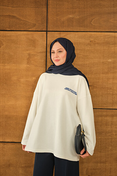 LOCCO Women's Yaz Printed Sweat Cream