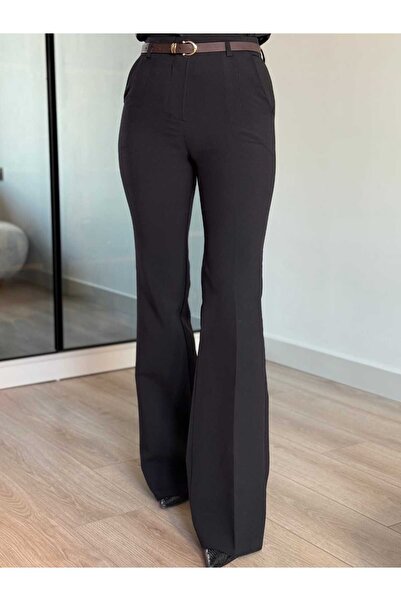 ROUPAS COLLECTİON Kemerli Yüksel Bel Pantolon