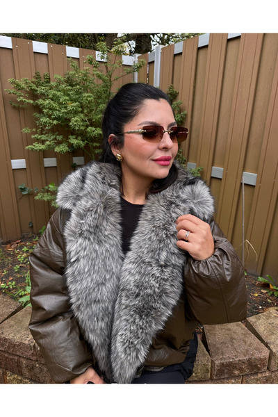 ROZERA KÜRK DETAYLI ŞİŞME MONT