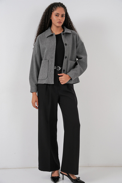Bigdart 0713 Women's Cashmere Jacket - A.Grey