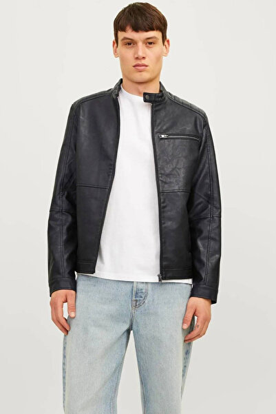 Jack & Jones Jjedylan Pu Bıker Jacket Noos Paltoane și jachete din piele pent...