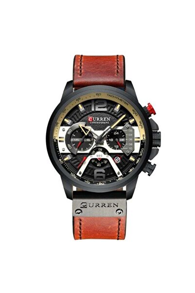 Curren 8329 Men's Quartz Leather Chronograph Watch