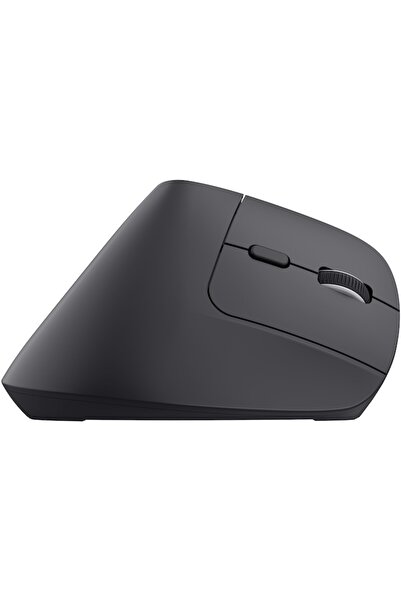 Trust Mouse ergonomic wireless Bayo+, clic silențios, 800-2400 DPI, USB-C, Bluetooth+RF, negru
