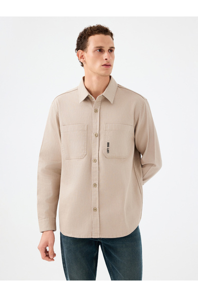 Loft Relax Fit Taş Erkek Gömlek Lf2040989