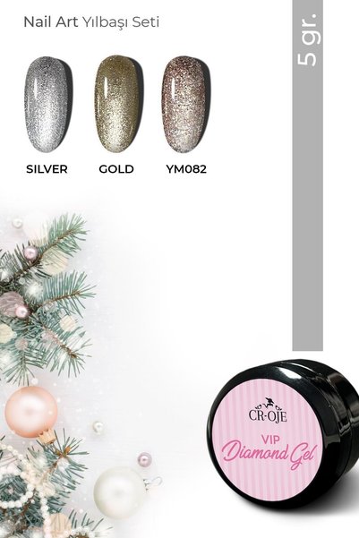 CROJE KALICI OJE Nail Art Jeli Yılbaşı Özel Seri (5 gr) (3 Adet)