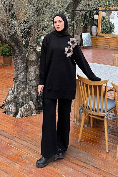 lamelif Knitwear Set with Accessories Black