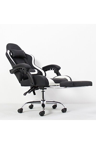 PROCART Ergonomic gaming chair, headrest, lumbar support, reclining backrest, footrest, adjustable height