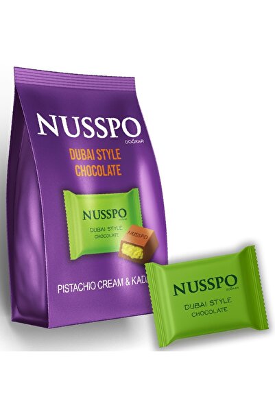 NUSSPO A.Fıstığı Kremalı Kadayıflı Sütlü Çikolata (Dubai Style) 225 Gr