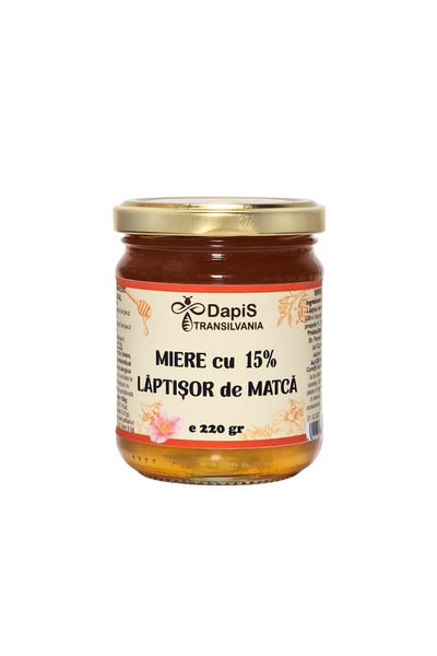 Dapis Transilvania Miere cu 15% lăptișor de matcă 220 gr
