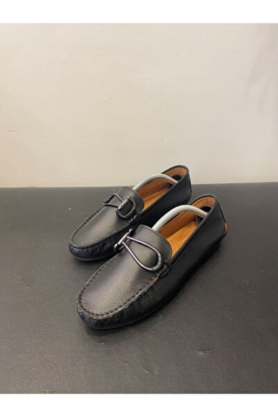 Özay حذاء باليه نسائي من الجلد الأصلي بإبزيم