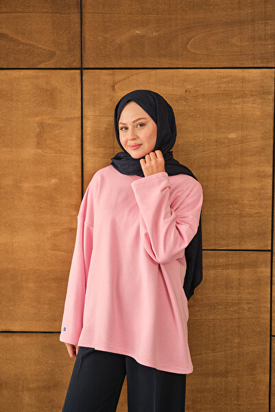 LOCCO Women's Yaz Printed Sweat Pink