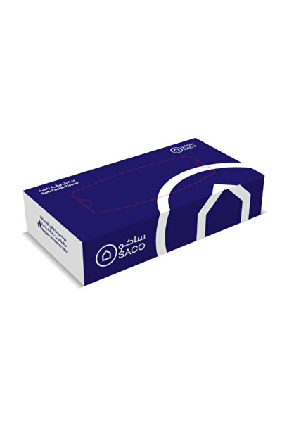 Saco مناديل وجه ناعمة عالية الجودة مكونة من طبقتين، 6 قطع