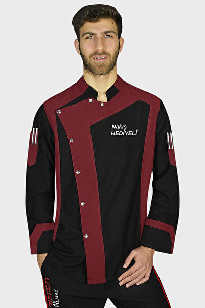 Üniformanya سترة طاهي مع اسم مخصص، زي طاهي، قميص طاهي، ملابس طاهي عصرية، زي م...