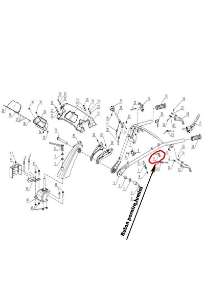 RURIS Buton de pornire pentru luminile cârmei 1001ksd, 1002ksd