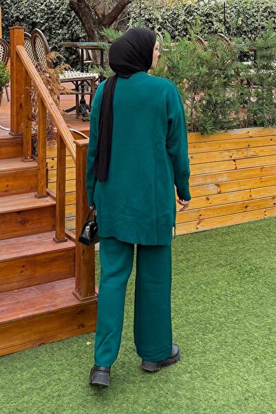 lamelif Accessory Knitwear Set Emerald Green