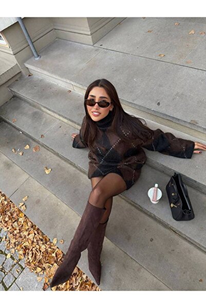 mrc Fisherman Collar Oversized Sweater Mini Skirt Double Knitwear Set