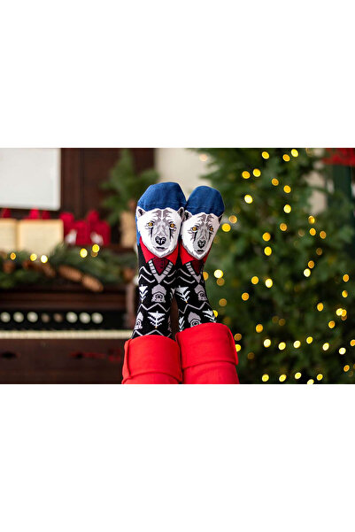 Pirin Hill Bamboo Christmas Socks Polar Christmas Black Polar Bear