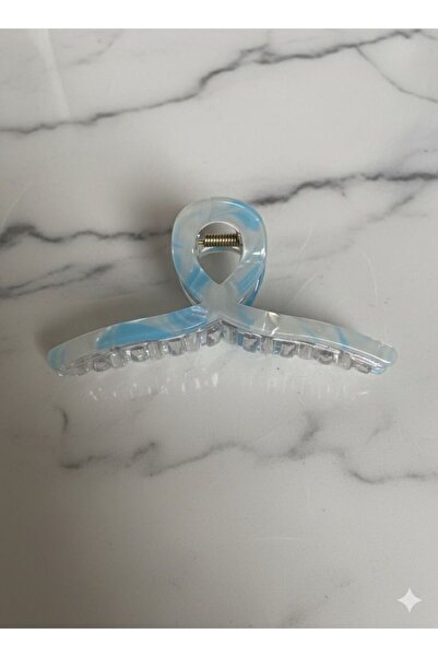 bettin tasarım مشبك شعر كبير للنساء بنمط مرمري لؤلؤي، مشبك ملون متين (12 سم)