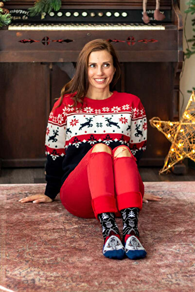 Pirin Hill Bamboo Christmas Socks Polar Christmas Black Polar Bear