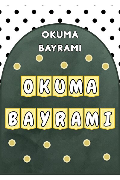 VeroCrafts Laminasyonlu Okuma Bayramı Pano Yazısı – 12 Harf + 20 Renkli Daire...